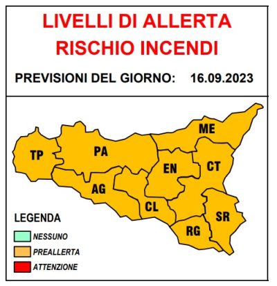 Allerta incendi Sicilia