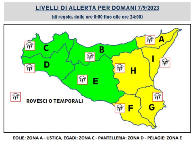 Allerta meteo Sicilia