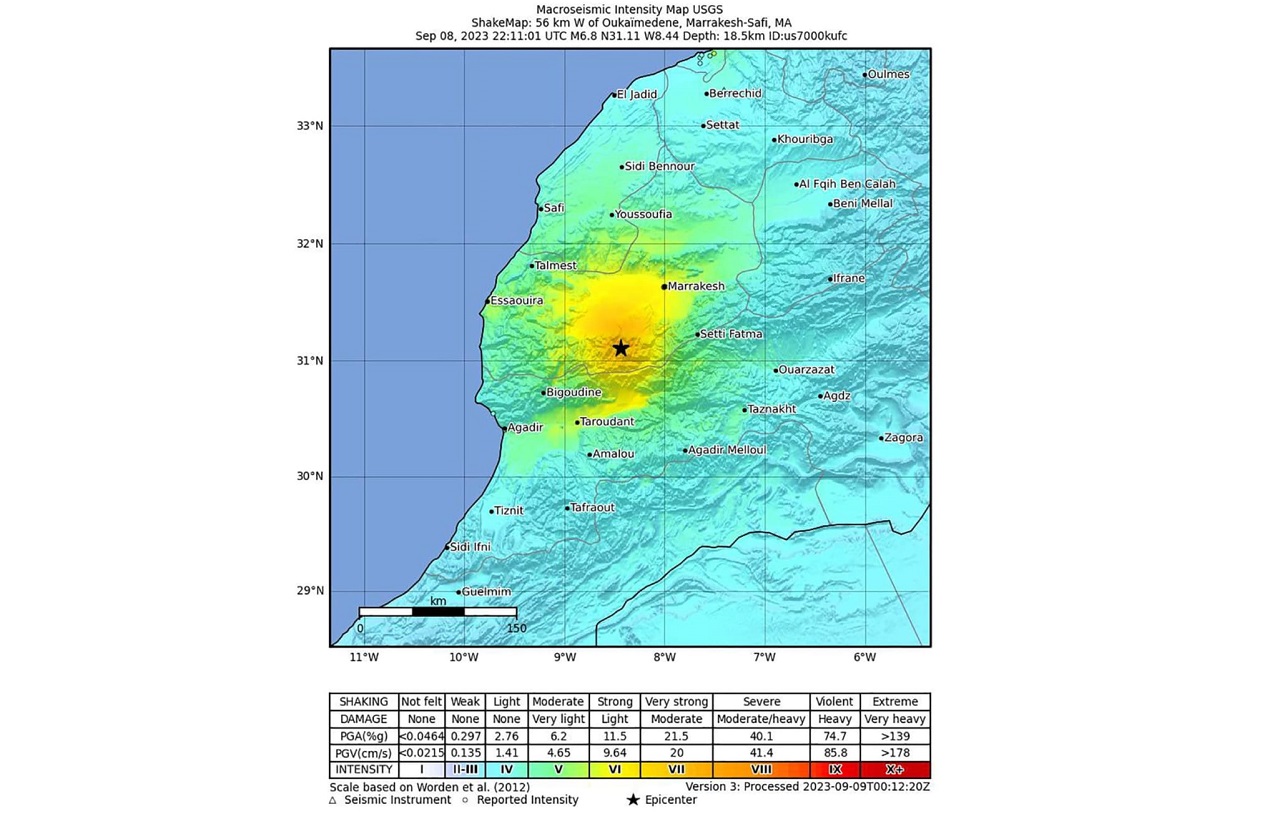 Devastante terremoto in Marocco, oltre 600 morti e più di 300 feriti