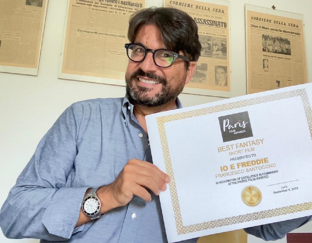 Cortometraggio contro l’Aids di Francesco Santocono vince il Premio “Best Fantasy” al “Paris Movie Award”