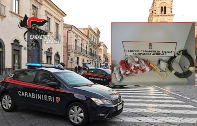 Ruba materiale edile nel Catanese per rivenderlo online, la “trappola” dei carabinieri