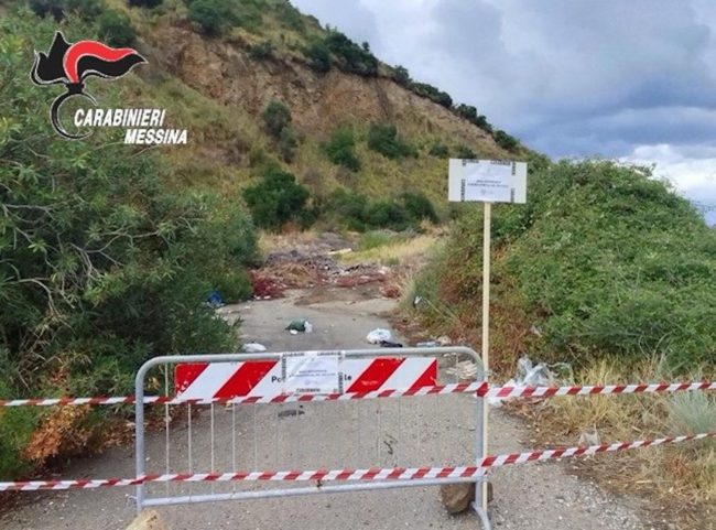 Sequestrata discarica abusiva a cielo aperto nel Messinese
