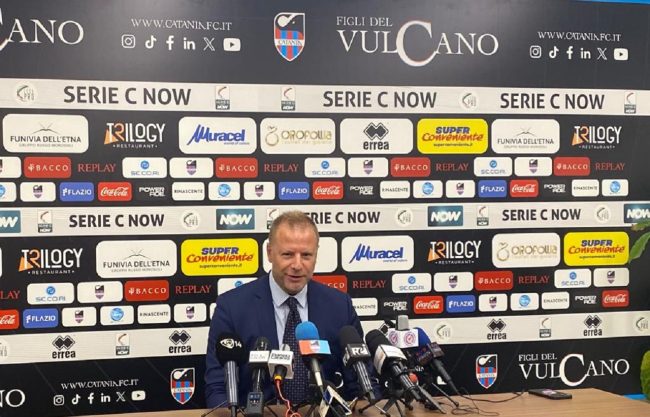 Catania e il momento no in Serie C, Grella rompe il silenzio: “Atteggiamento sbagliato di alcuni”