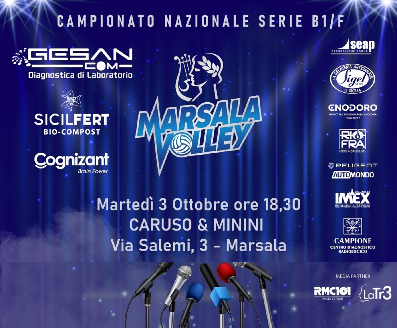 Domani presentazione della GesanCom Marsala Volley
