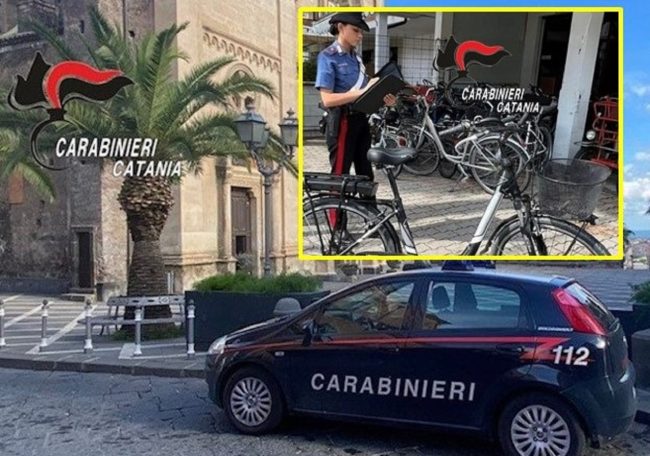 Per Misterbianco su una bici elettrica ma è ai domiciliari