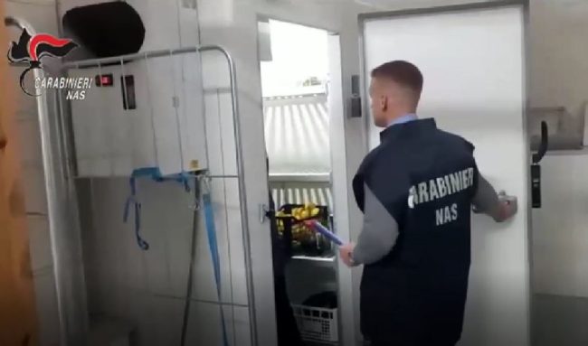 Controlli del Nas: maxi sequestri di alimenti in ristoranti, macelleria e pescheria