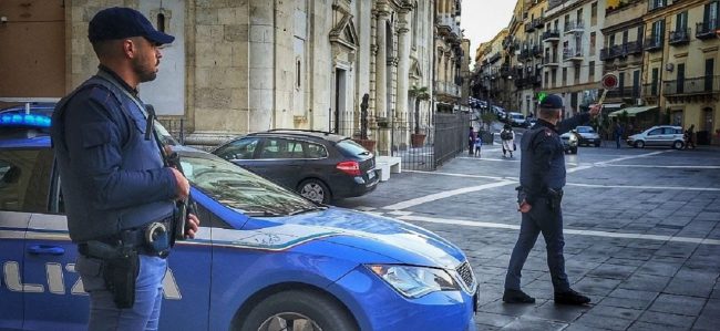 Caltanissetta, servizi di controllo del territorio della Polizia di Stato nel centro storico