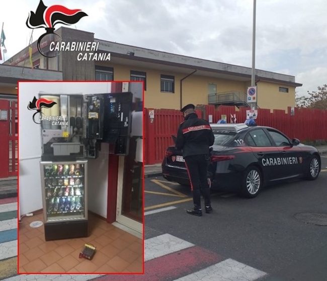 Tremestieri Etneo, arrestata banda dei distributori di merendine