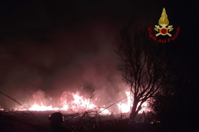 Vasto incendio alla Riserva di Vendicari, spento dopo 12 ore di intervento