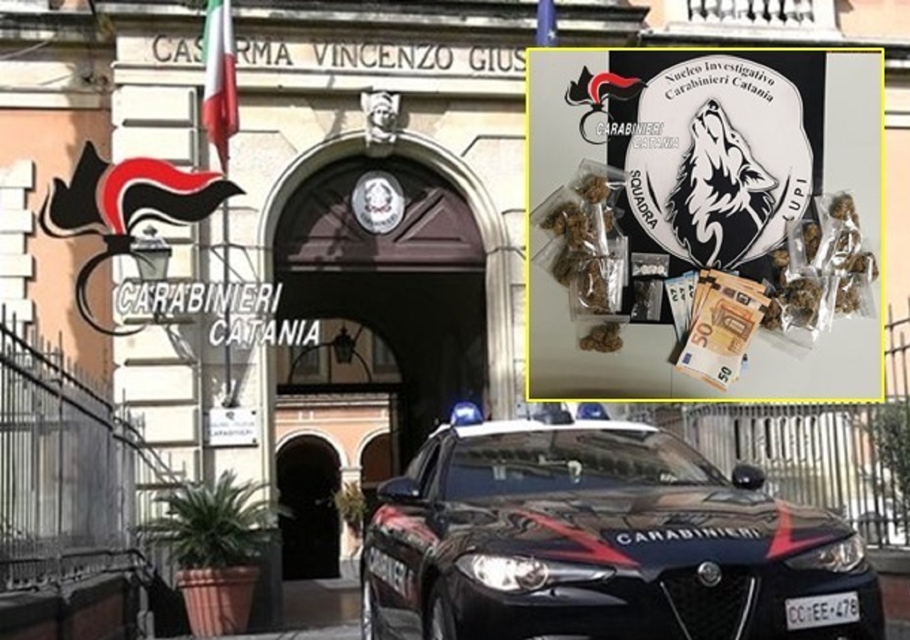 Spacciano nel “salotto buono” di Catania, arrestato pusher e denunciato complice minorenne