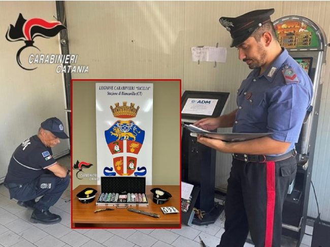 Biancavilla, scoperto giochi d’azzardo: denunciato titolare di un’associazione sportiva