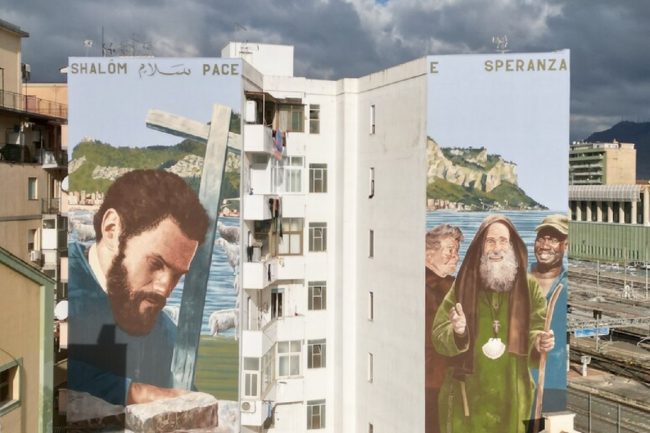 Palermo, inaugurato murale dedicato a Biagio Conte
