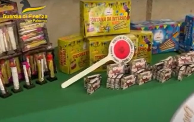Sequestrate 2,7 tonnellate di fuochi d’artificio a Palermo, 9 denunce