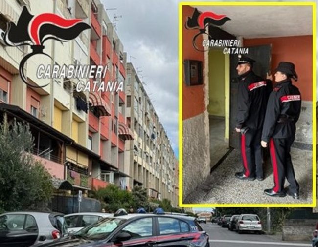 “Casa della droga” a Librino, i carabinieri fanno irruzione