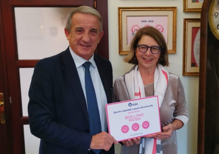 Fondazione Onda premia 335 ospedali “in rosa”, tre bollini assegnati all’Arnas Garibaldi di Catania