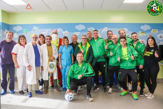 Natale in anticipo con le All Stars Sicilia in Pediatria e Broncopneumologia Pediatrica al San Marco