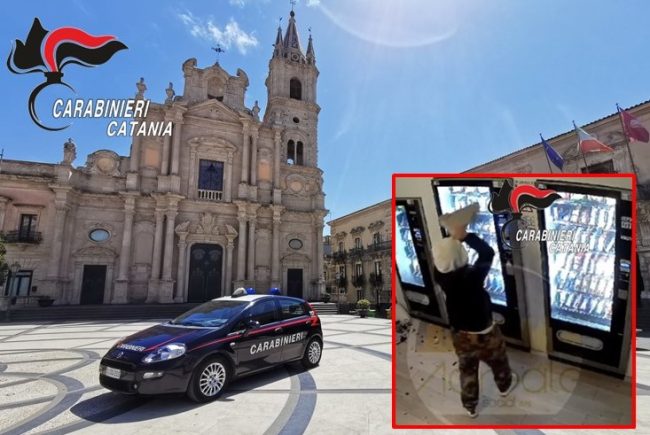 Beccato il 30enne che ha distrutto i distributori automatici di Acireale