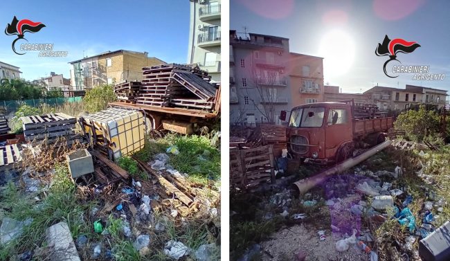 Sequestrata discarica abusiva in zona residenziale a Favara: scatta la denuncia