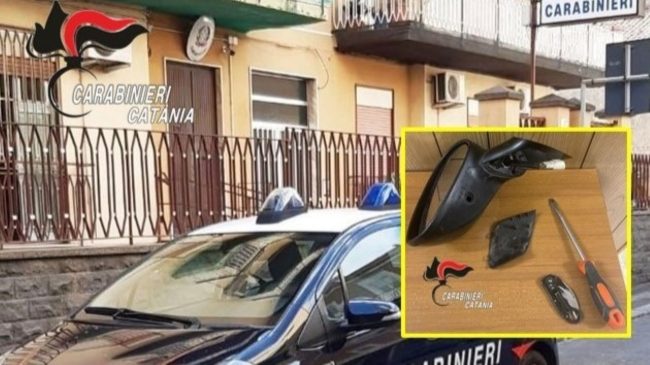 Catania, beccato a rubare pezzi d’auto prova a scappare aggredendo i carabinieri: arrestato 40enne