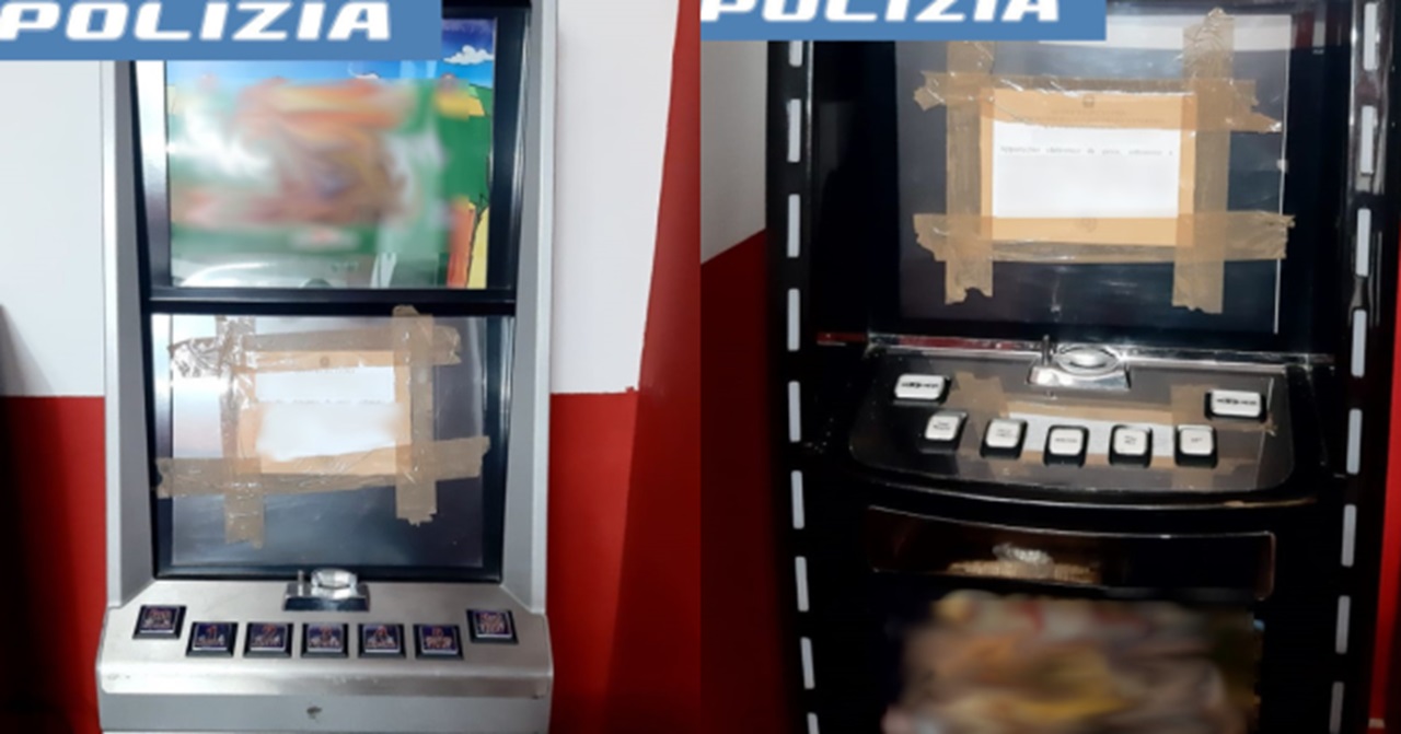 Cartoleria a San Cristoforo trasformata in una sala giochi abusiva: sequestrate slot-machine