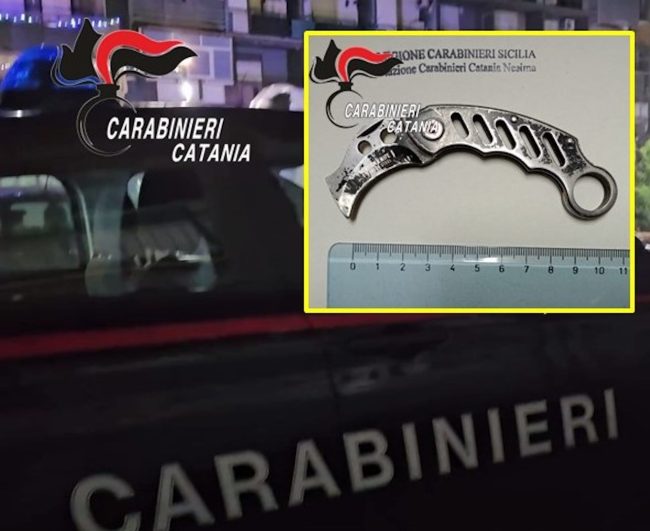 In giro per Monte Po con un coltello letale, denunciato giovane di Misterbianco