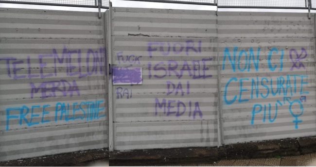 Scritte offensive Rai di Catania, le parole di vicinanza e solidarietà