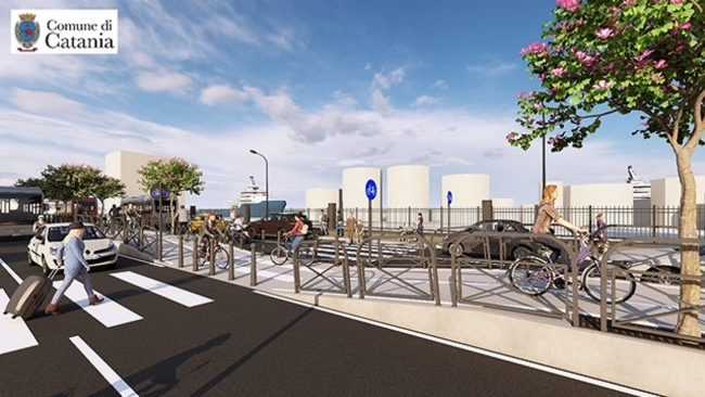 Catania, da lunedì i lavori per via Colombo e Tempio: nel progetto una pista ciclabile