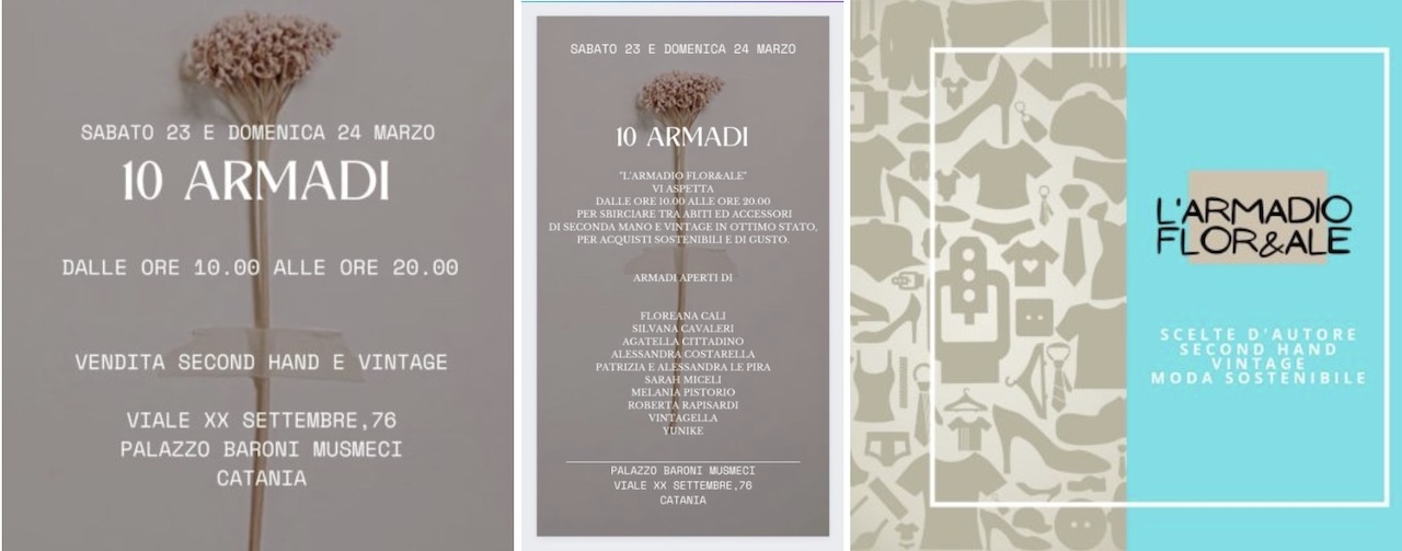 Nasce il progetto “L’Armadio Flor&Ale” che organizza il primo evento second-hand “10 Armadi”