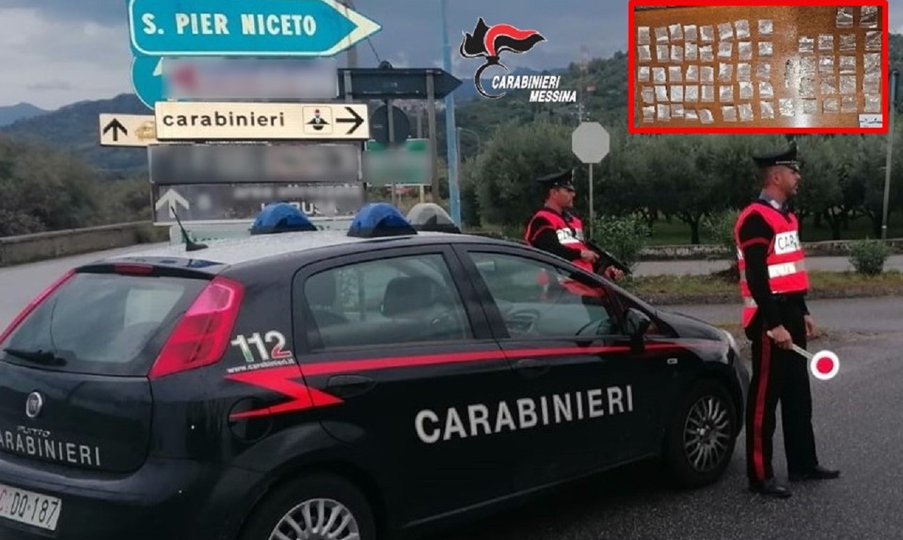 Messina, 24enne arrestato con più di 57 dosi di stupefacenti