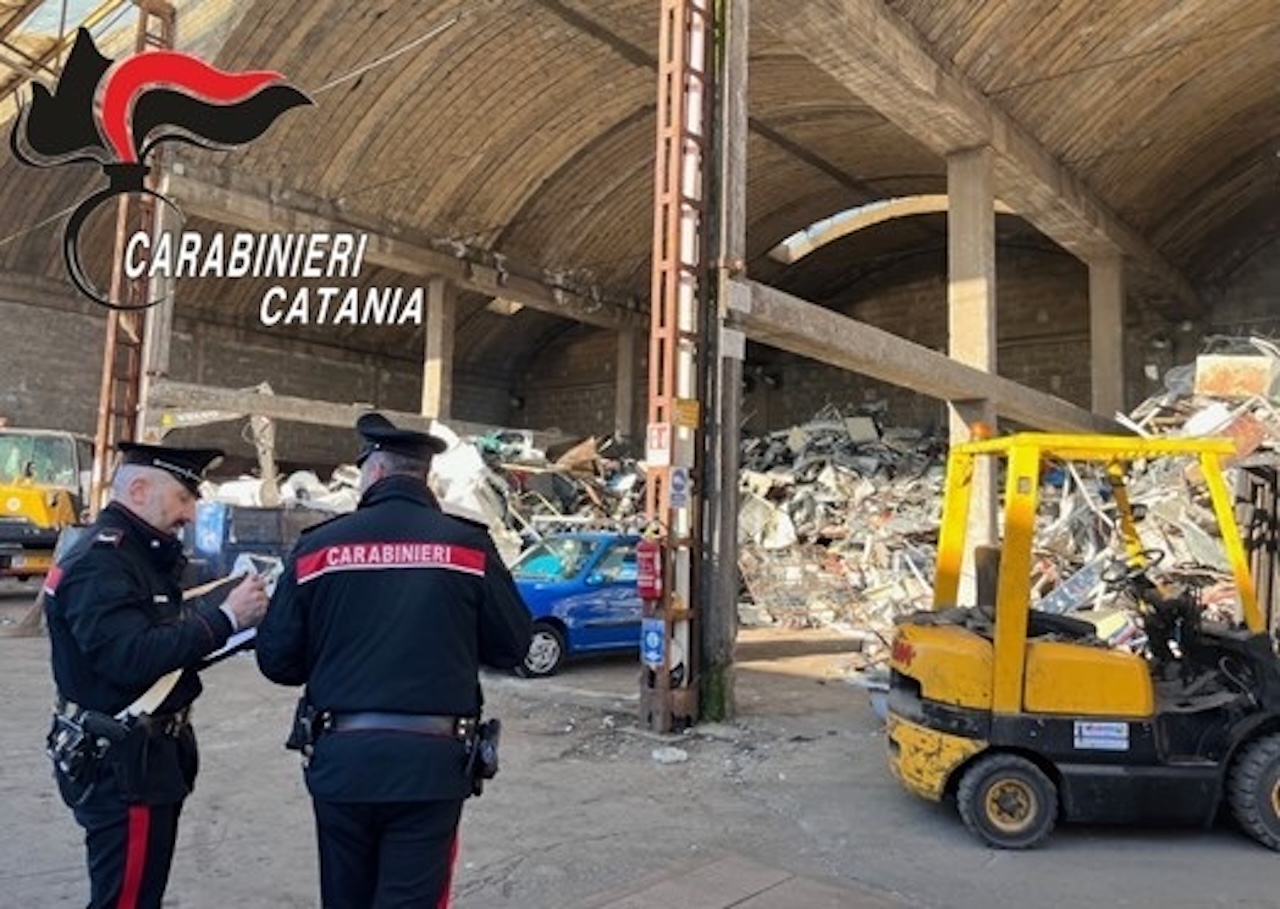 Ancora controlli in una azienda di smaltimento di rifiuti ferrosi a San Cristoforo, titolare denunciato