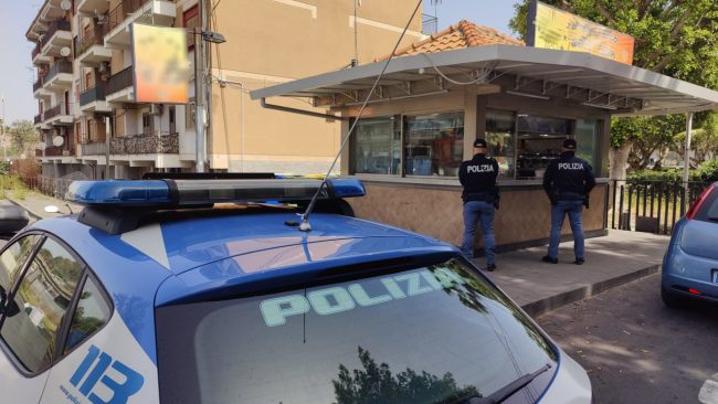 Catania, sospesa l’attività di un chiosco bar ritrovo di pregiudicati