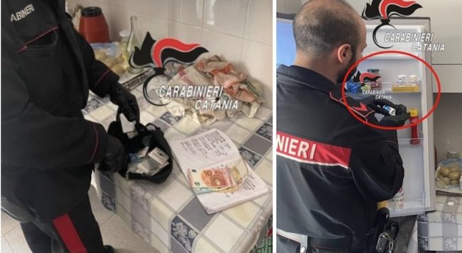 Blitz in casa a Biancavilla: cocaina nascosta nel frigo e quaderno con nomi dei clienti