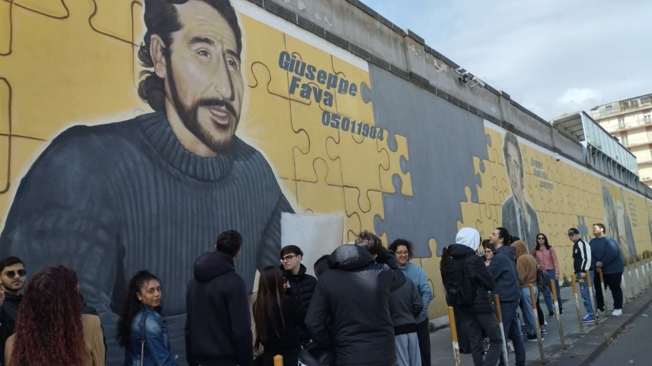 Memoria e impegno: il Gruppo Legalità del Gemmellaro dal murales di piazza Lanza a via Giuseppe Fava