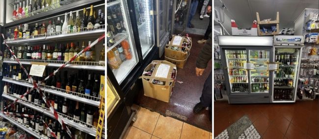 Palermo: multe per 15mila euro, sequestrate 13mila bevande e chiuse due attività in via Roma