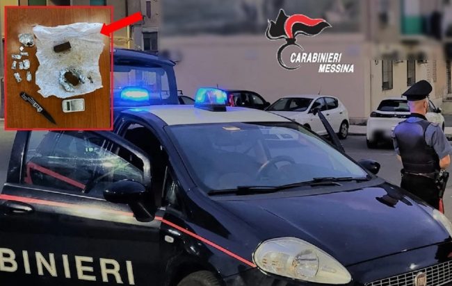 Droga nascosta nella casa dei nonni: ai domiciliari un giovane pusher messinese
