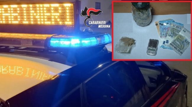 Droga tra le stoviglie e il guardaroba della camera da letto, arrestato messinese