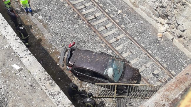 Paura a Ragusa, auto sbanda e finisce sui binari del treno