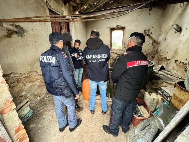 Sfruttamento lavoratori stranieri stagionali irregolari, sospesa attività nel Siracusano: sanzioni per 83mila euro