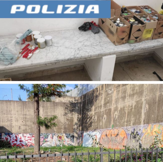 Catania, sorpresi ad imbrattare un muro della stazione Cannizzaro: 3 denunce