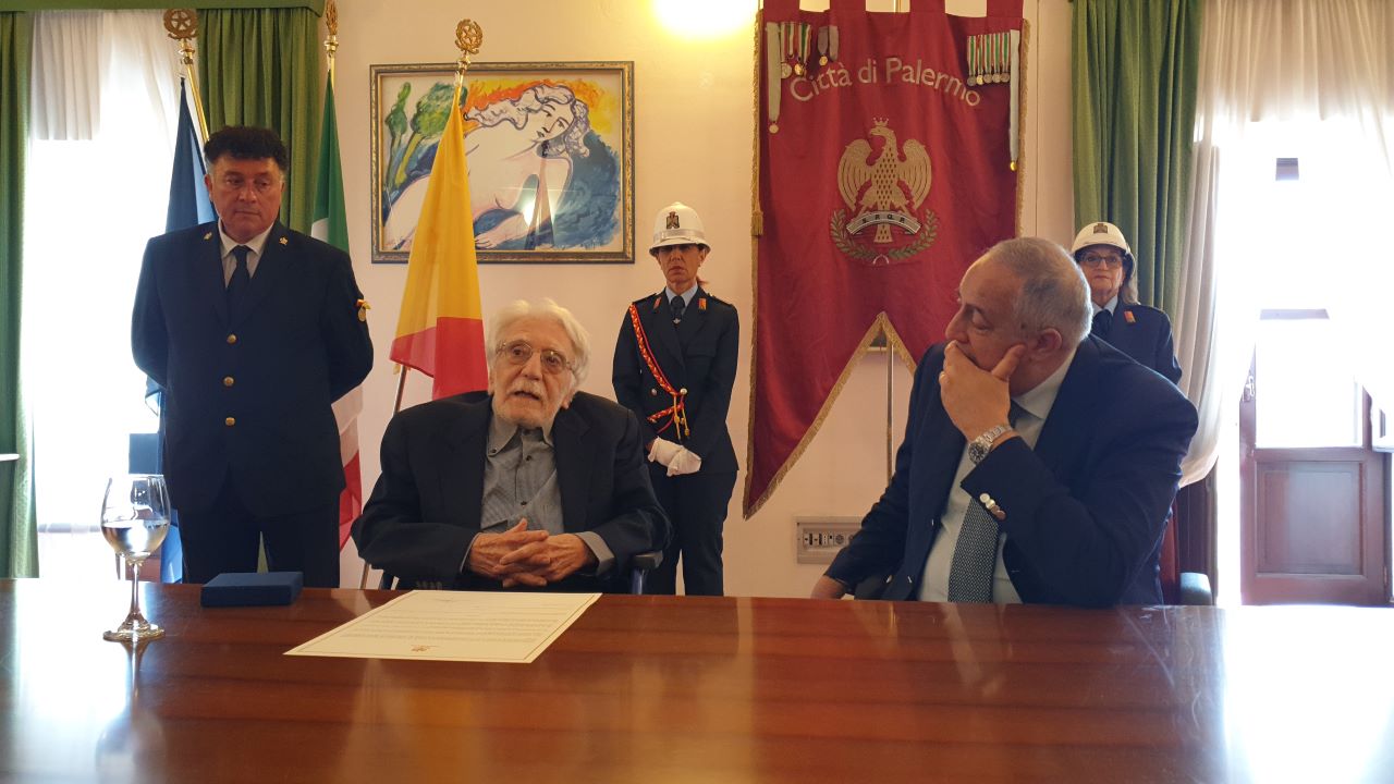 Palermo, Lagalla conferisce cittadinanza onoraria al Maestro Pietro Carriglio