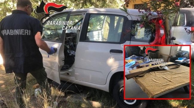 Catania, in giardino nascondeva auto rubate e in garage un fucile: denunciato 43enne