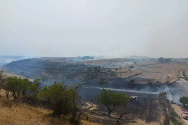 Vasto incendio nel Ragusano, in azione canadair