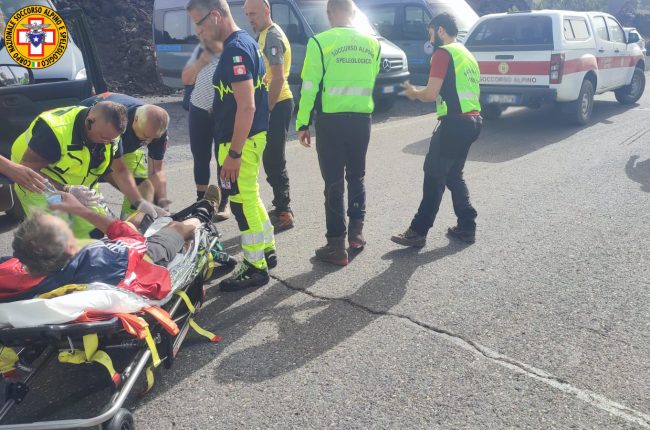 Intervento di soccorso a turista marchigiano infortunatosi sull’Etna