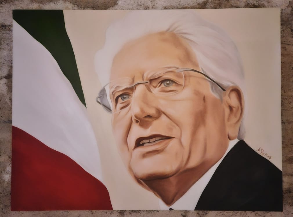 I ringraziamenti del Presidente Mattarella ritratto dalla super star dell’arte italiana Alfonso Restivo