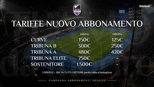 Tutto pronto per la nuova campagna abbonamenti del Catania FC: prezzi e dettagli