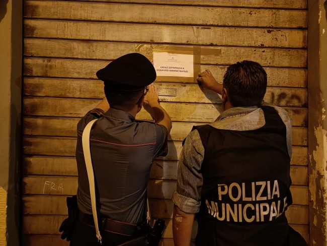 Locale abusivo sequestrato nel quartiere Capo