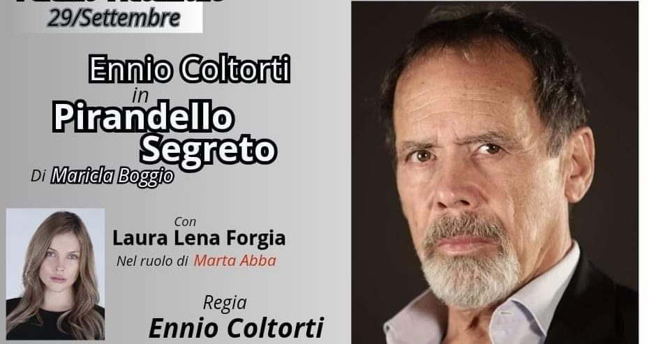 Ennio Coltorti in scena con “Pirandello Segreto” al Mitoff Catania Festival