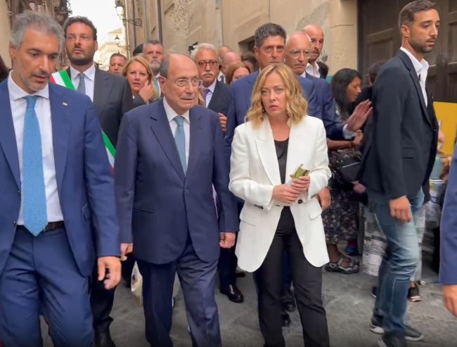Giorgia Meloni è a Siracusa
