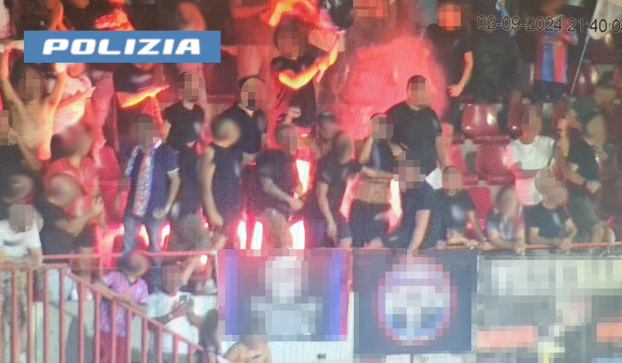 Daspo per 4 tifosi del Catania: avevano acceso fumogeni durante la partita contro il Benevento