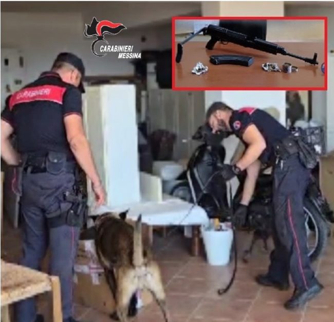 Nasconde un fucile d’assalto in casa ma viene scoperto: in carcere 52enne nel Messinese